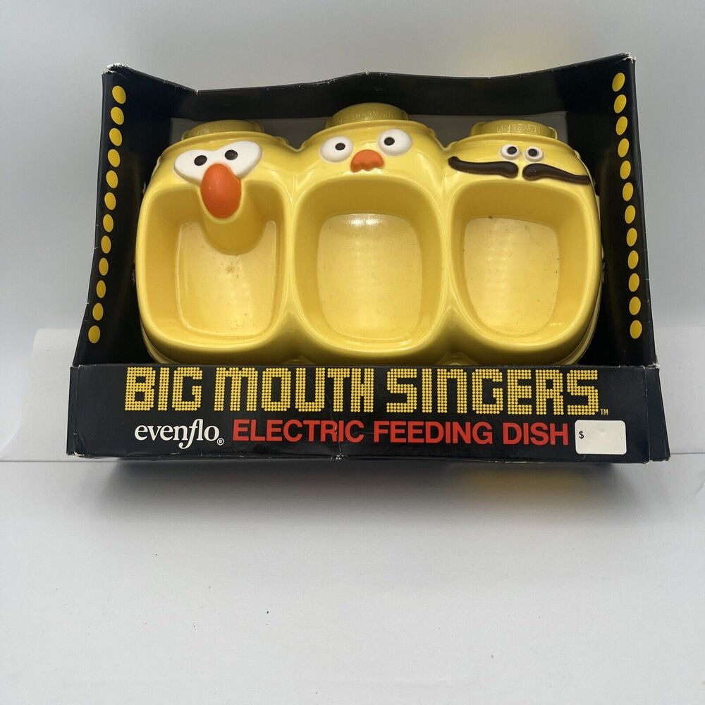 Vintage Evenflo Big Mouth Singers Electric Baby Food Feeding Dish 1980's NOS